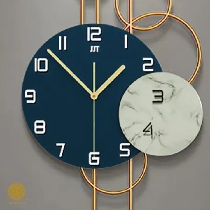 Modern Nordic Metal Wall Clock (15x29 Inches)