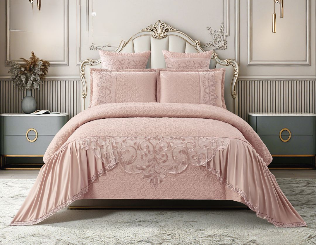 Safia 5 Piece Luxury Embroidered Bedding Set