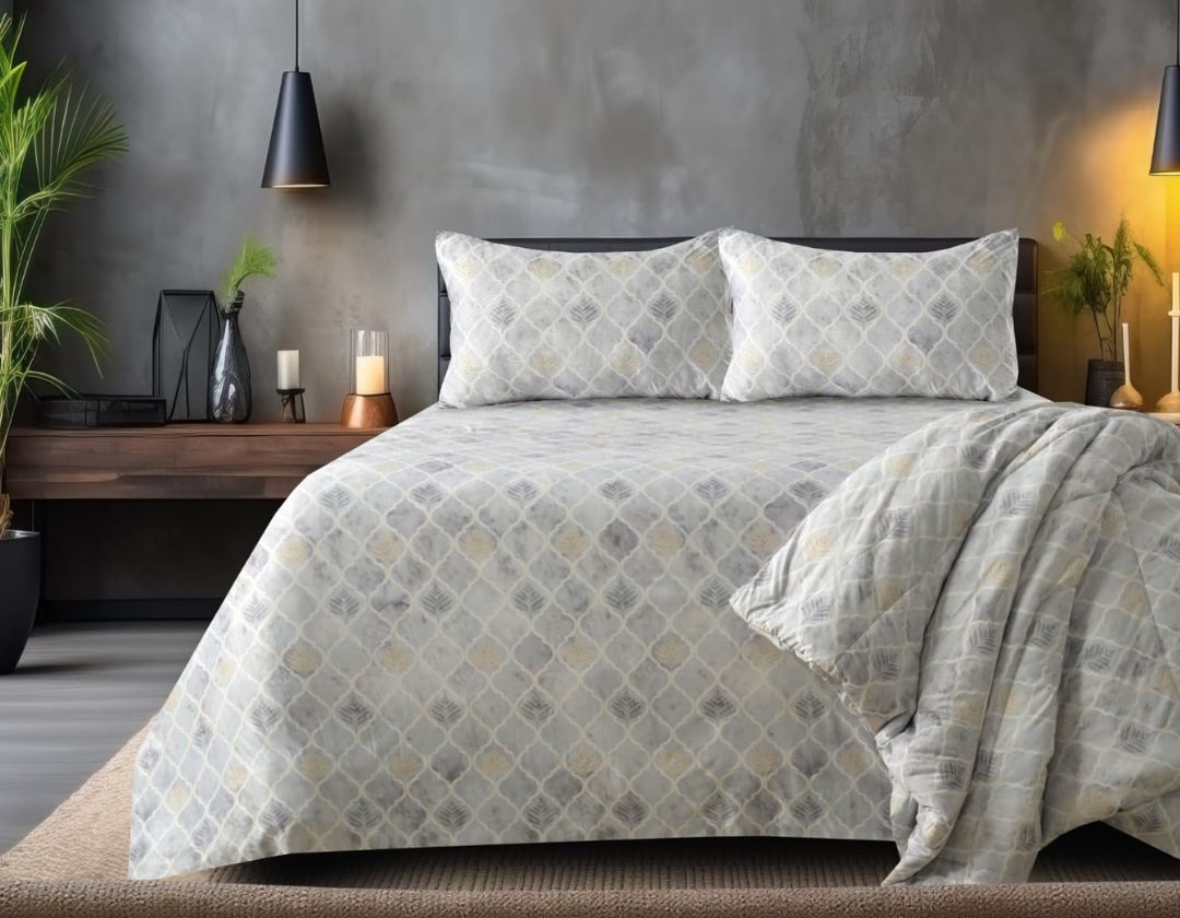 Spanish Floral 4-piece comforter set by The Gharnish featuring colorful floral patterns on a cozy, all-season comforter.