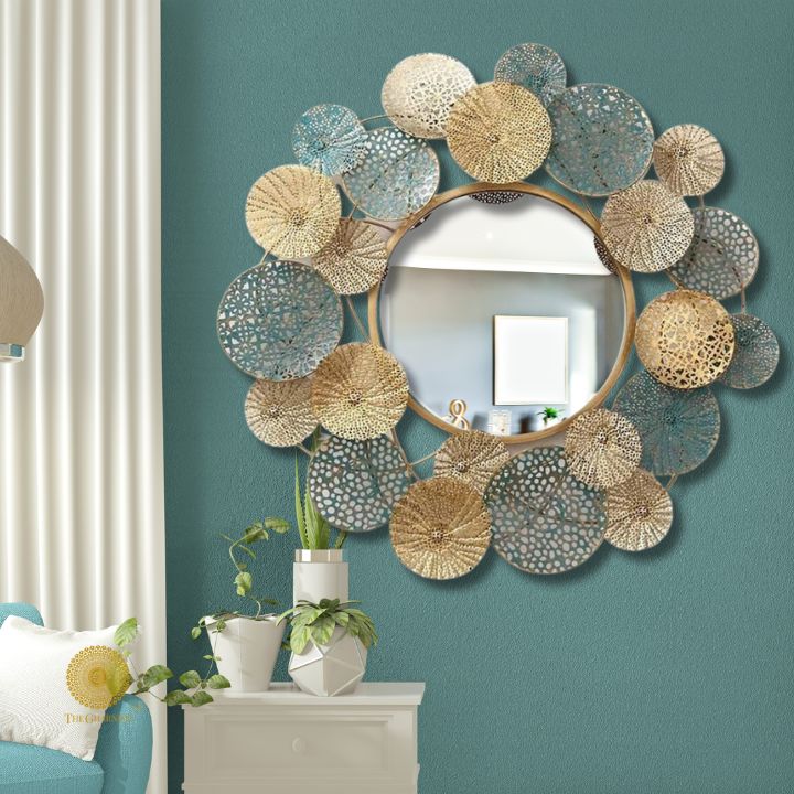 Designer Decorated Wall Mirror (24 Inches)