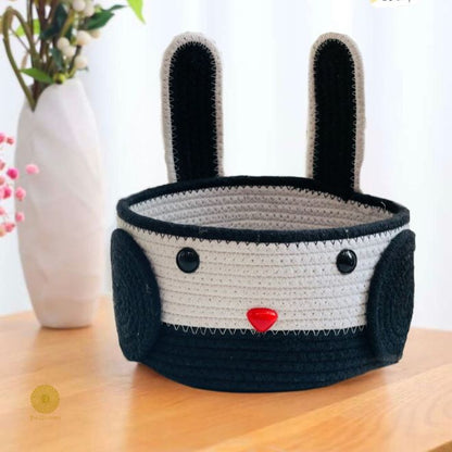 Cotton Rope Cat Shape Basket (13x 11 Inches)