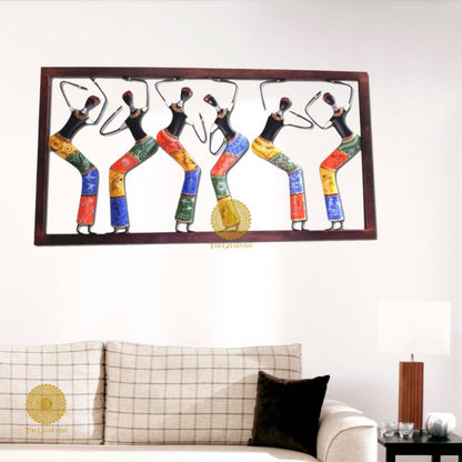 African Dance Frame Wall Hanging (18 x 32 Inches )