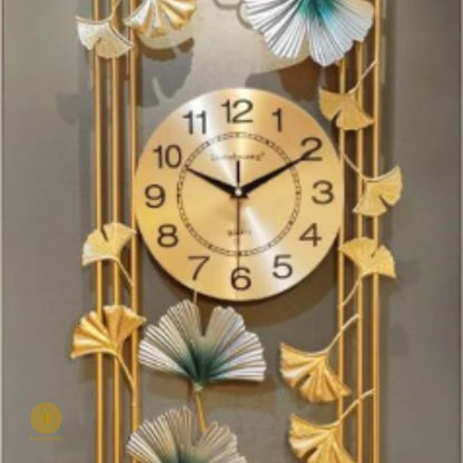 Enchanting Metallic Framed Vertical Wall Clock (16x30 Inches)