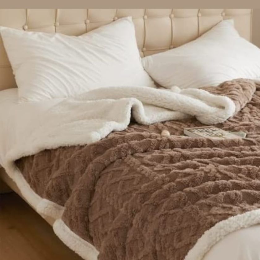 Premium Quality Imported Knitted Sherpa Blanket - The Gharnish - A Unit of Satkala Creations