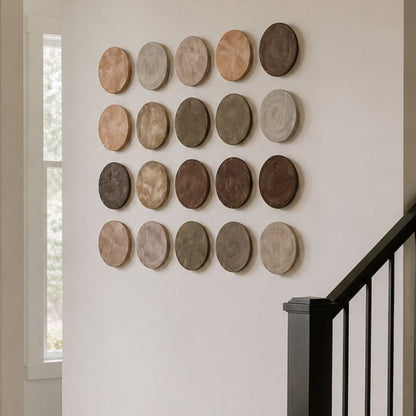 Earth Harmony Textured Circle Wall Art