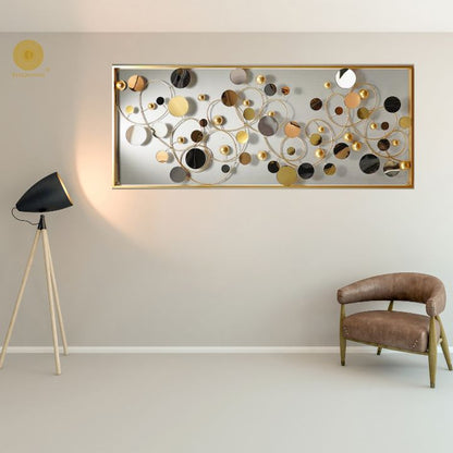 Metal Mirror Frame Wall Art (20x50 Inches)