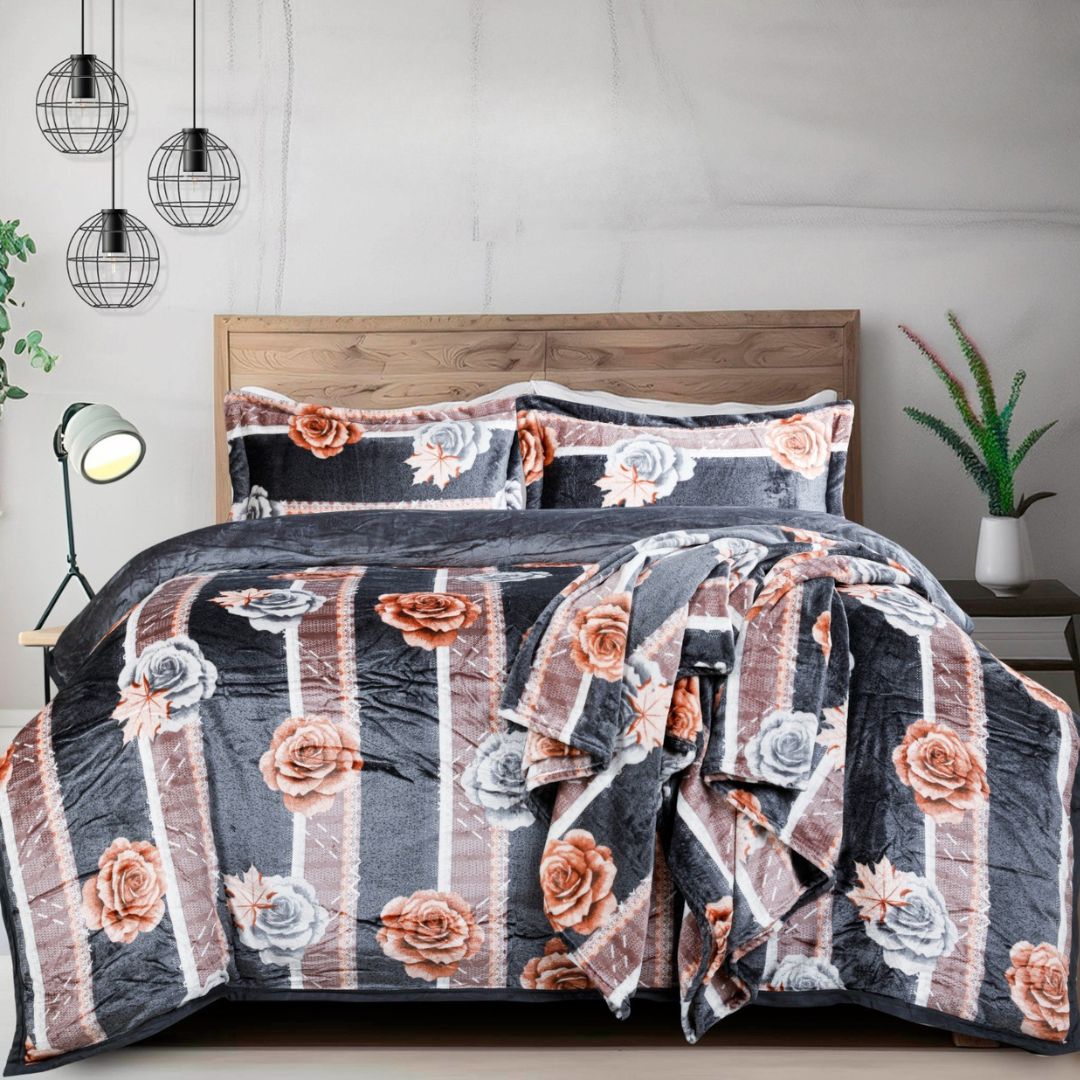 Hilsa 3 Pcs Winter bedding set - The Gharnish - A Unit of Satkala Creations