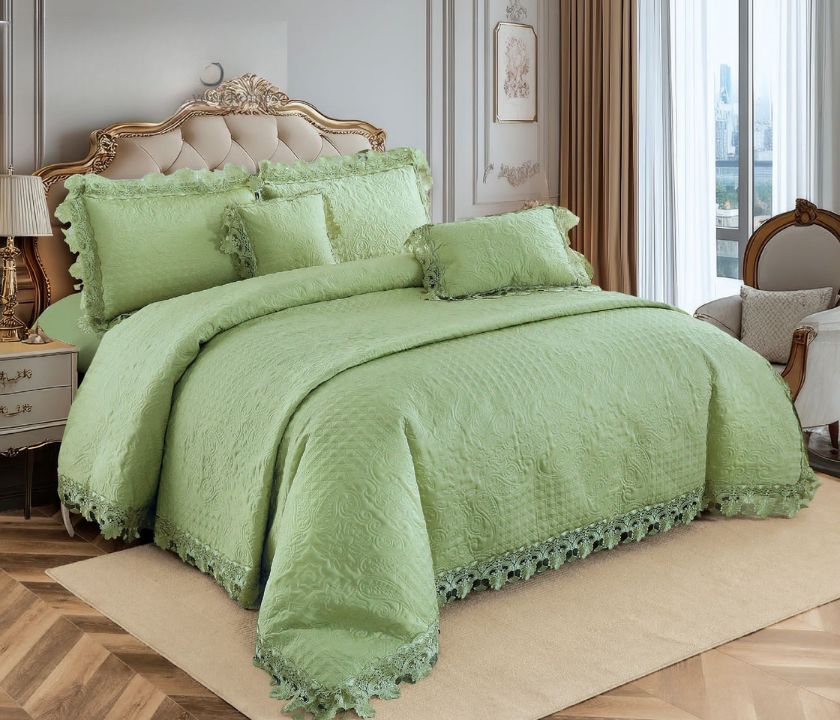 Kainaat Premium Bedding Set of 5 Pcs - The Gharnish - A Unit of Satkala Creations