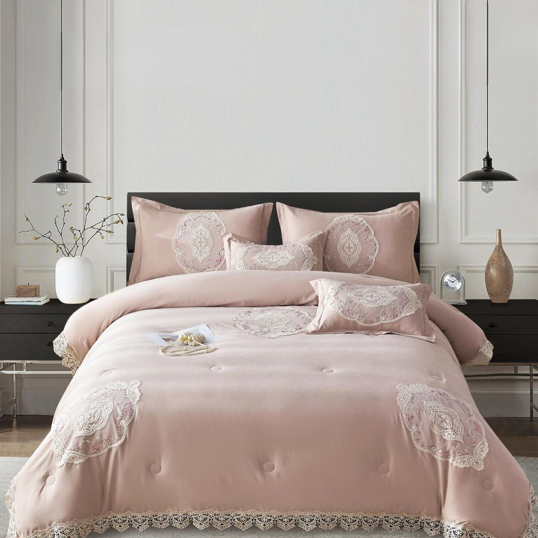 Serenity 6 Pcs Luxury & Premium Bedding Set - The Gharnish - A Unit of Satkala Creations