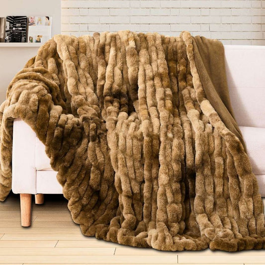Snow Lux Light wear and Cozy Faux Fur Blanket - The Gharnish - A Unit of Satkala Creations