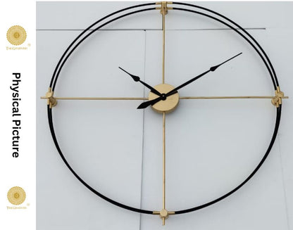 Make a statement with this stylish 24” double-ring wall clock. Expertly designed from durable metal, this clock adds a modern touch to any room – timeless and sleek. Great for any indoor space.