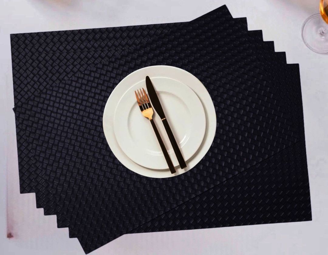 Leather Heat Resistant Rectangle Table Mats Set of 5