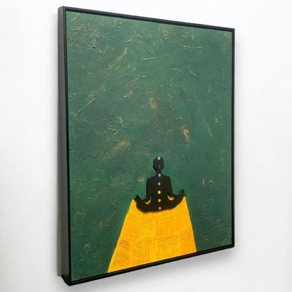 Calm Pose Wooden Framed Wall Art (30*36 Inches) - The Gharnish - A Unit of Satkala Creations