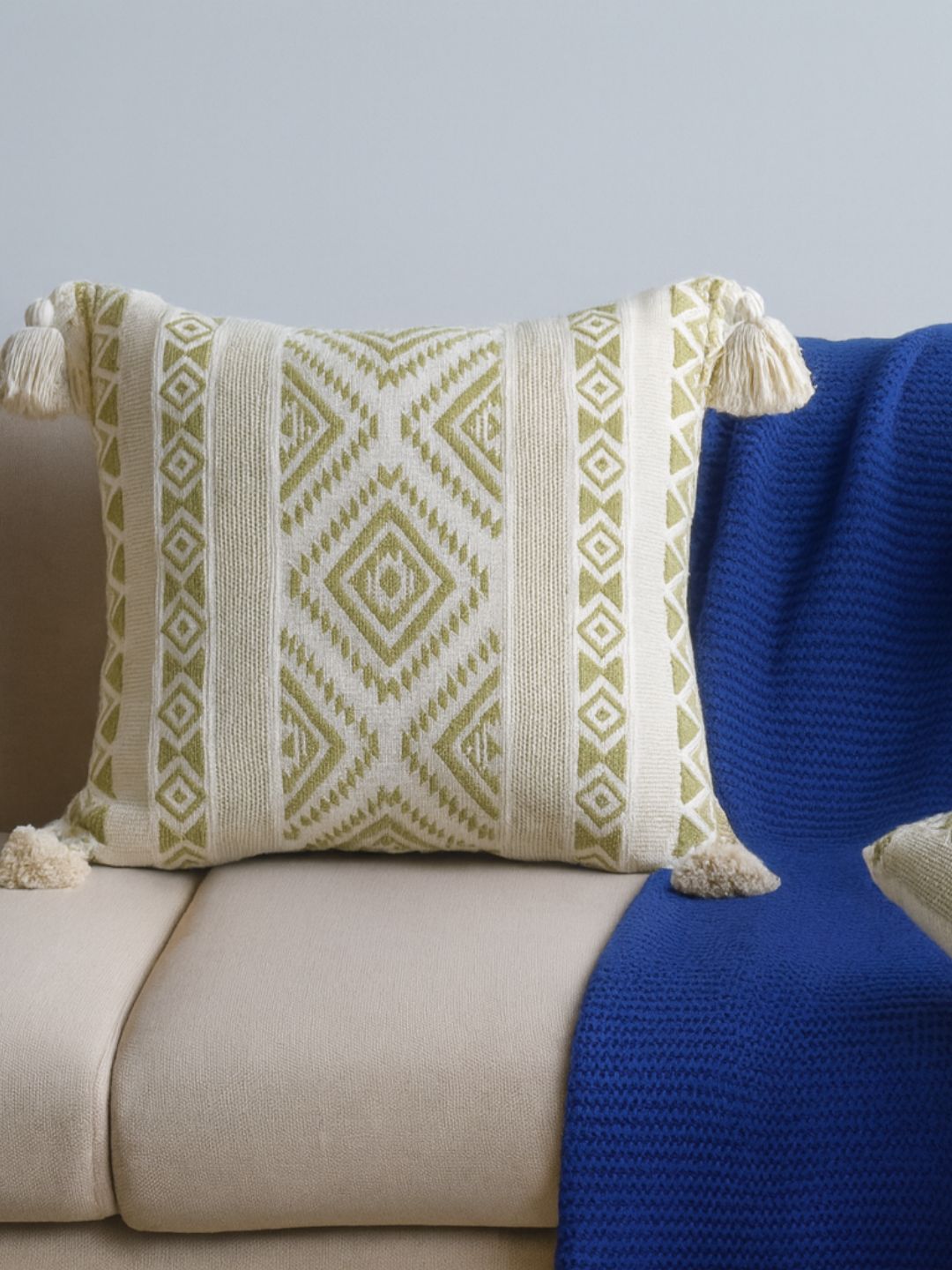 Handblocked Imported 100% Pure Cotton Cushion Covers - The Gharnish - A Unit of Satkala Creations