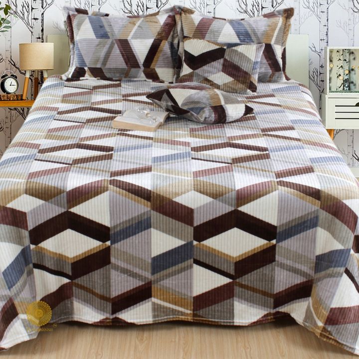 MAPPLE  HEAVY IMPORTED FLANNEL FABRIC 5PCS SET WINTER SERIES