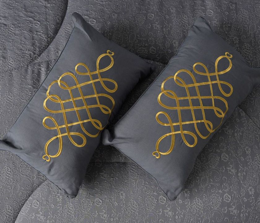 Sydney Designer luxurious 6Pcs Embroidery Bedding Set - The Gharnish - A Unit of Satkala Creations