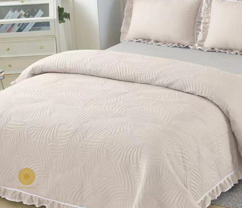 Ultrasonic Premium Bedding Set With Lace and Frill