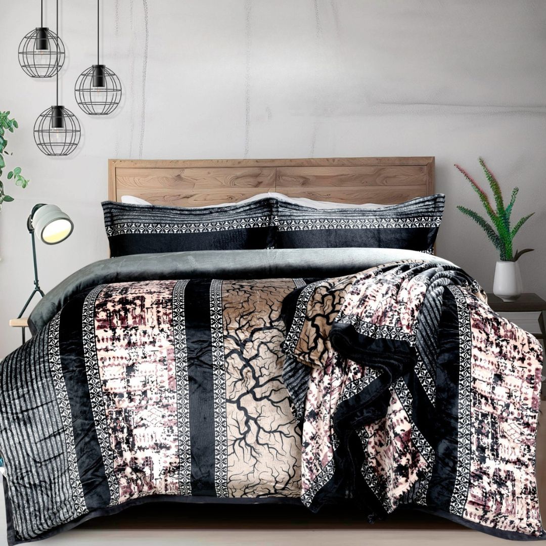 Hilsa 3 Pcs Winter bedding set - The Gharnish - A Unit of Satkala Creations