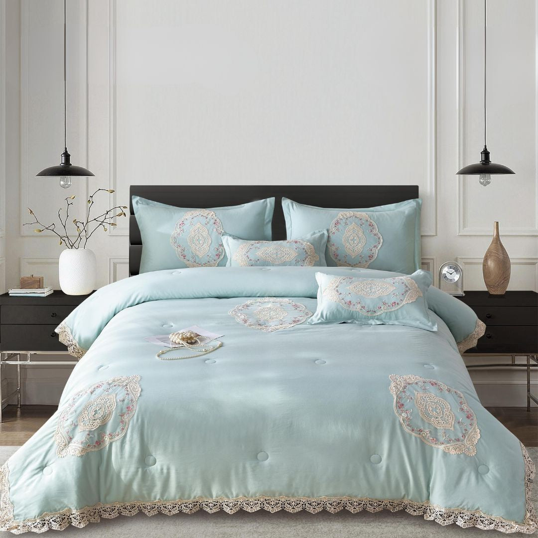 Serenity 6 Pcs Luxury & Premium Bedding Set - The Gharnish - A Unit of Satkala Creations