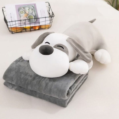 Dear Puppy Super Soft Toy with Ac Blanket Inside - The Gharnish - A Unit of Satkala Creations