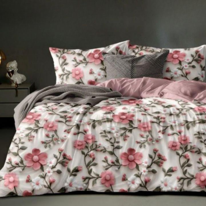 Super King Size 7D Digital Prints Bedsheet Set - The Gharnish - A Unit of Satkala Creations