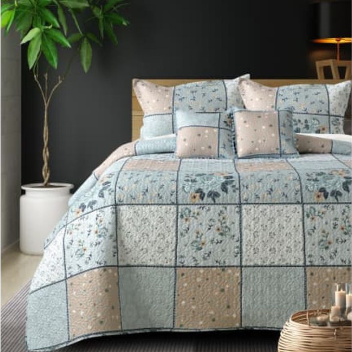 Premium & Imported 5 Pcs Quilted Bedcover Set - The Gharnish - A Unit of Satkala Creations