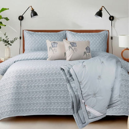 Luxury Flora 6-piece wedding bedding set by The Gharnish, featuring elegant floral patterns and soft, high-quality fabric.