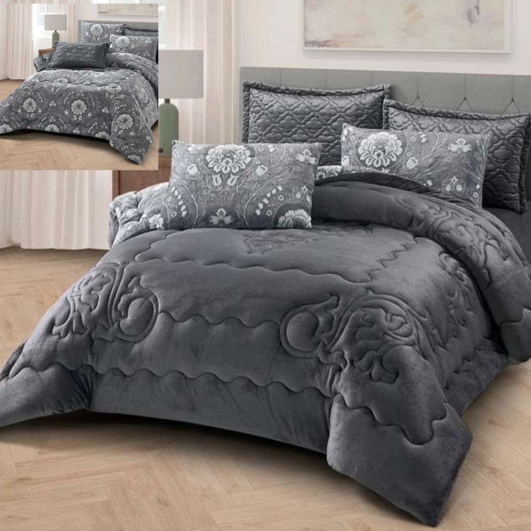 Milky 6 Pcs Luxury & Warm Winter Quilt Set - The Gharnish - A Unit of Satkala Creations