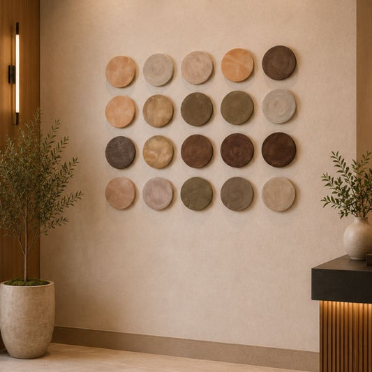 Earth Harmony Textured Circle Wall Art