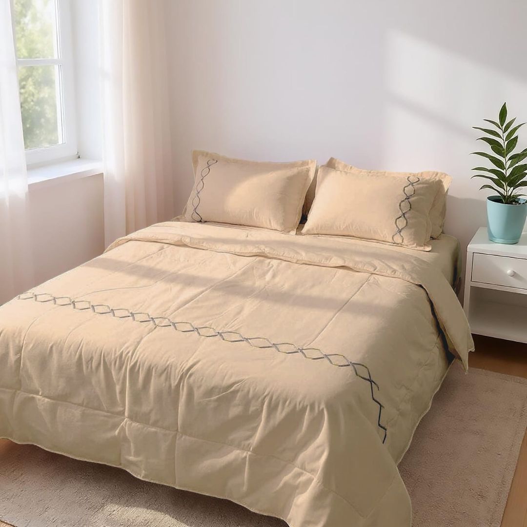 Elegant Soft Cotton Joint Free Imported Embroidery Series - The Gharnish - A Unit of Satkala Creations
