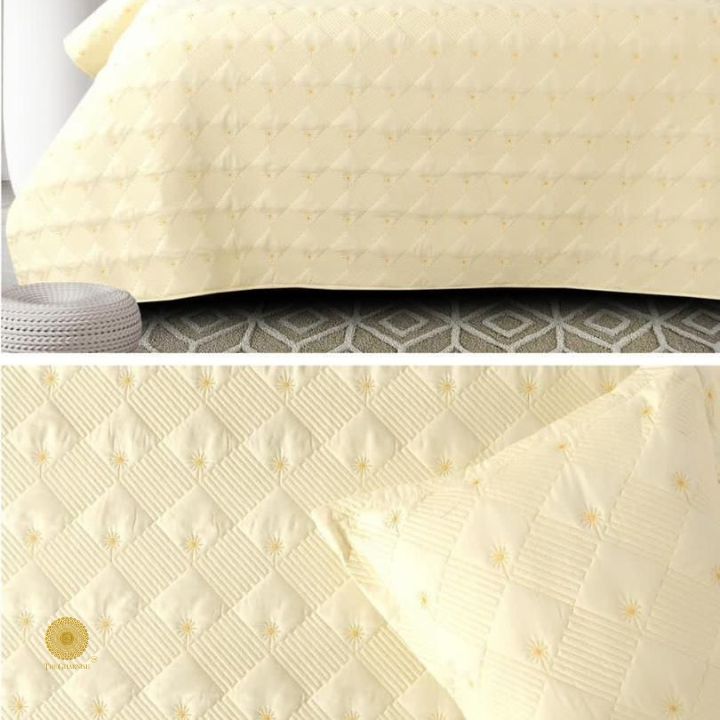 Coordinated Panel Pillow Concept Bedsheet - The Gharnish - A Unit of Satkala Creations