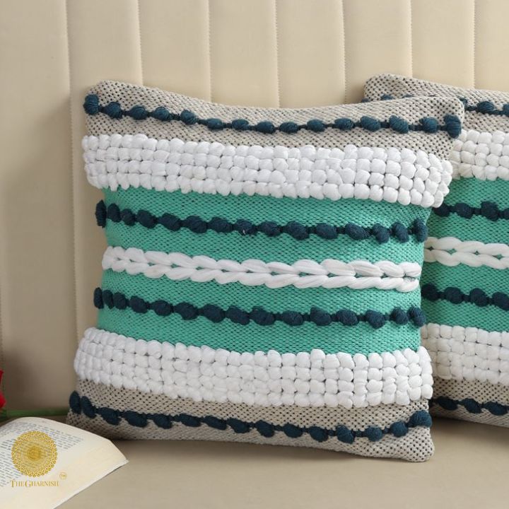 Premium Pure Cotton Knitting Pattern Cushion Covers