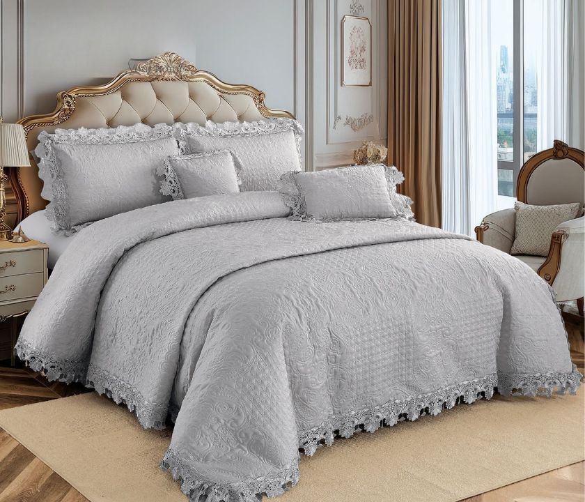 Kainaat Premium Bedding Set of 5 Pcs - The Gharnish - A Unit of Satkala Creations