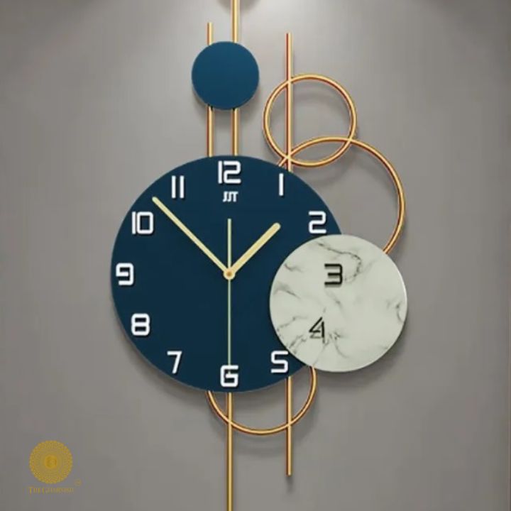 Modern Nordic Metal Wall Clock (15x29 Inches)
