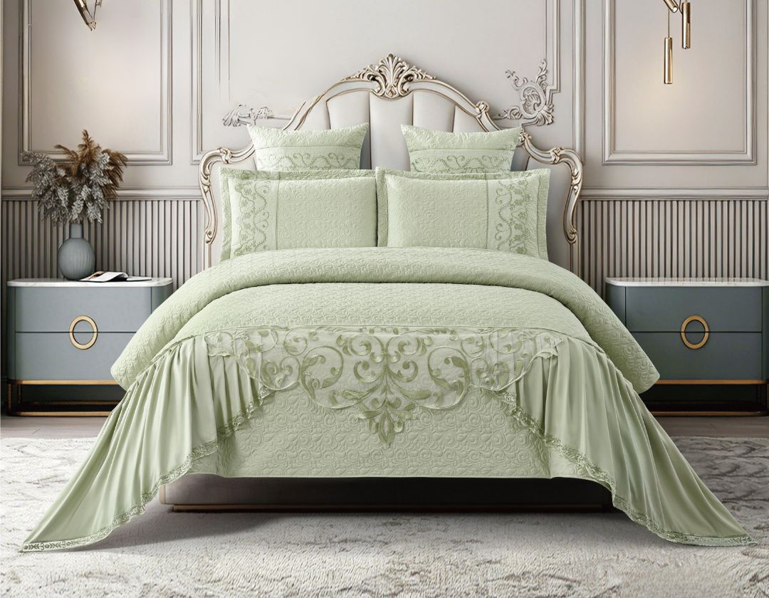 Safia 5 Piece Luxury Embroidered Bedding Set