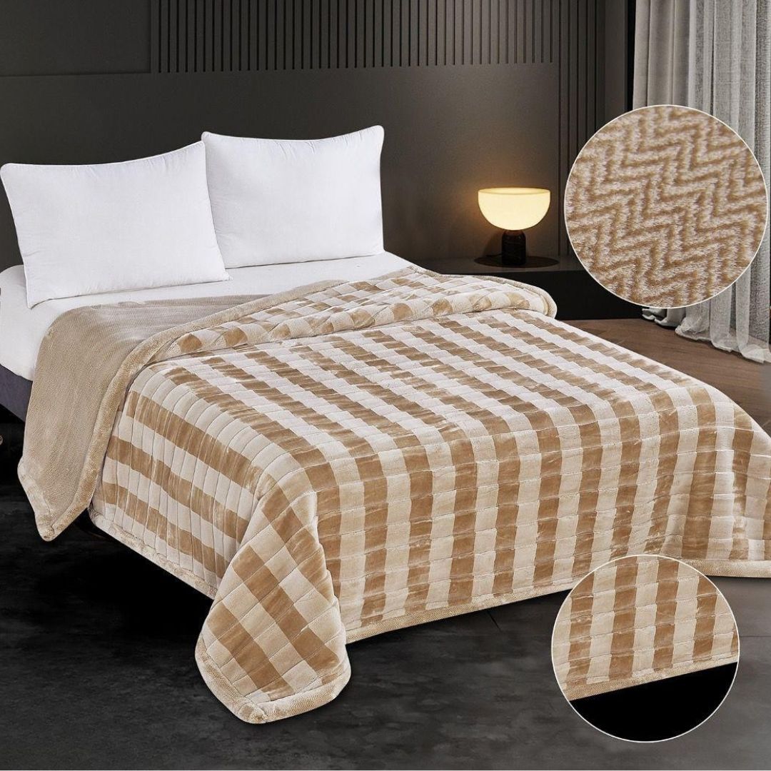 Premium Dual Color Designer Blanket for Winter - The Gharnish - A Unit of Satkala Creations