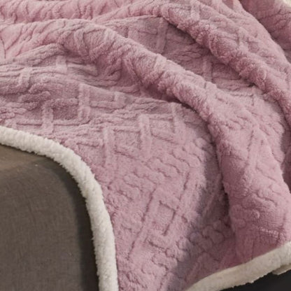 Premium Quality Imported Knitted Sherpa Blanket - The Gharnish - A Unit of Satkala Creations