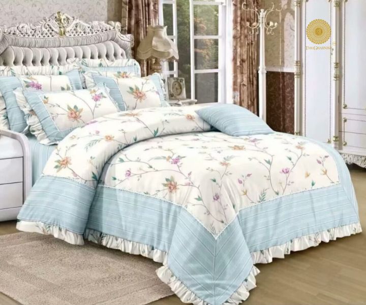 Lavida Reversible Supersoft 4 Pcs Comforter Set With Frill