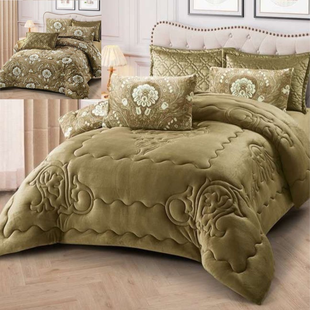 Milky 6 Pcs Luxury & Warm Winter Quilt Set - The Gharnish - A Unit of Satkala Creations
