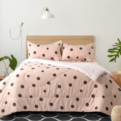 Ultimate & Stylish 4 Pieces Polka Dot Comforter Set - The Gharnish - A Unit of Satkala Creations