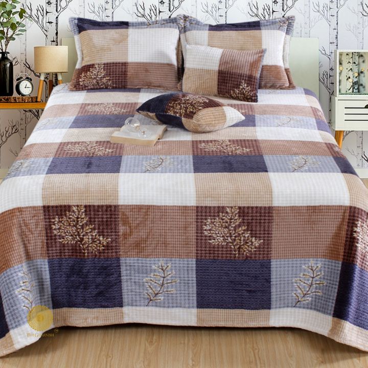 MAPPLE  HEAVY IMPORTED FLANNEL FABRIC 5PCS SET WINTER SERIES