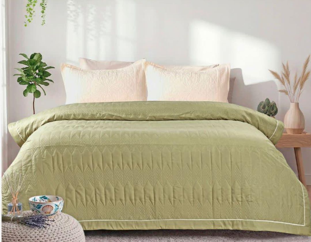 Lightweight luxury comforter by The Gharnish, all-season bedding with soft fabric and plush filling for cozy sleep.