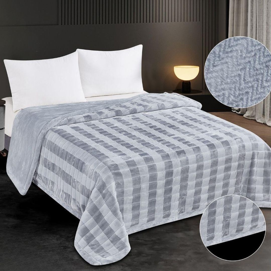 Premium Dual Color Designer Blanket for Winter - The Gharnish - A Unit of Satkala Creations