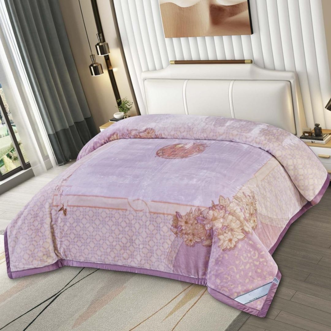 Cloudy Mink Luxury 3 Ply Blanket for heavy Winters - The Gharnish - A Unit of Satkala Creations