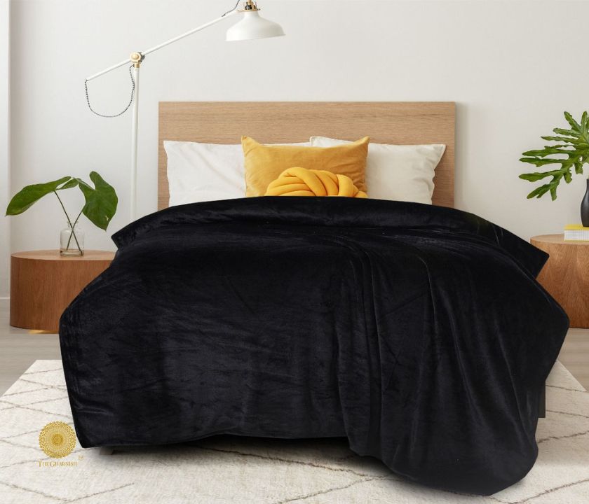 Unicolor Solid  Woolen Bedding Set