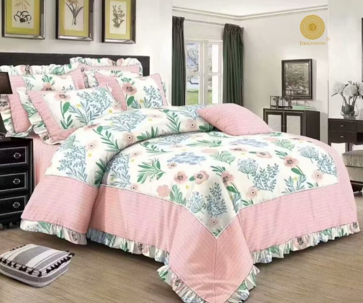 Lavida Reversible Supersoft 4 Pcs Comforter Set With Frill