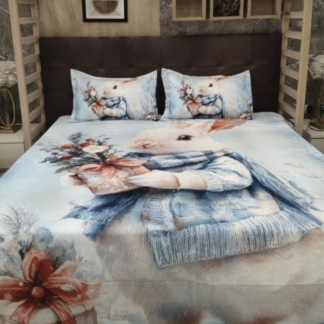 Snow Heaven 3pcs Bedsheet Set / Designer collection for kids room