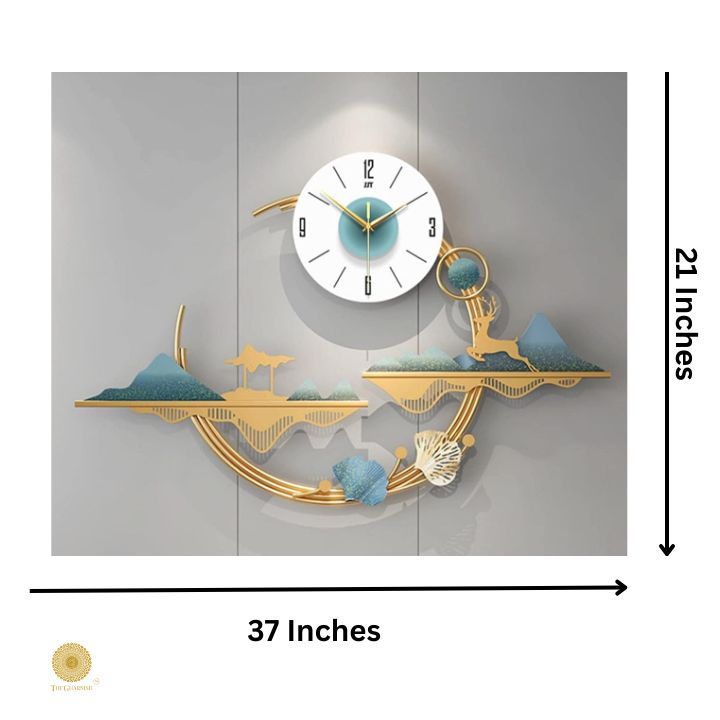 Chronical Nature Wall Clock (37x21 Inches)