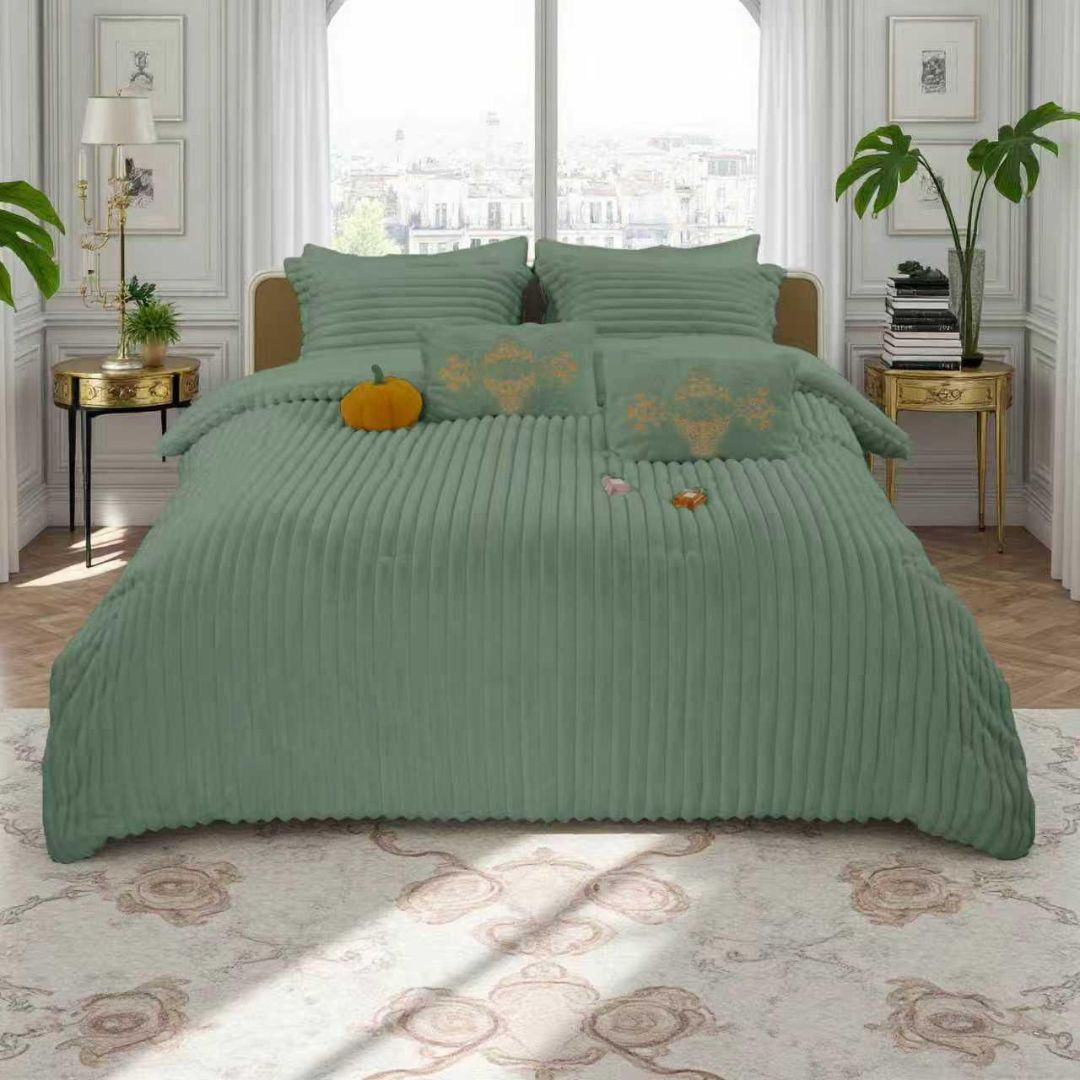 Rabbit Fur 6pcs Winter Bedding set - The Gharnish - A Unit of Satkala Creations