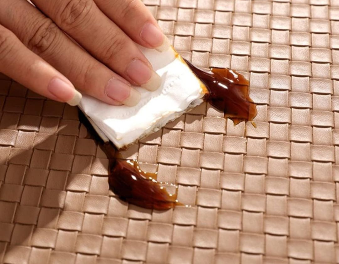 Leather Heat Resistant Rectangle Table Mats Set of 5